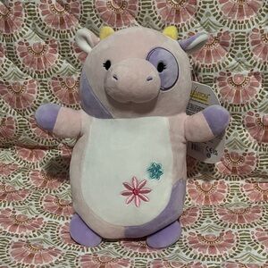 Patty Squishmallow HugMees 10” Patty the Pink Cow Squishmallow Flower Belly VHTF
